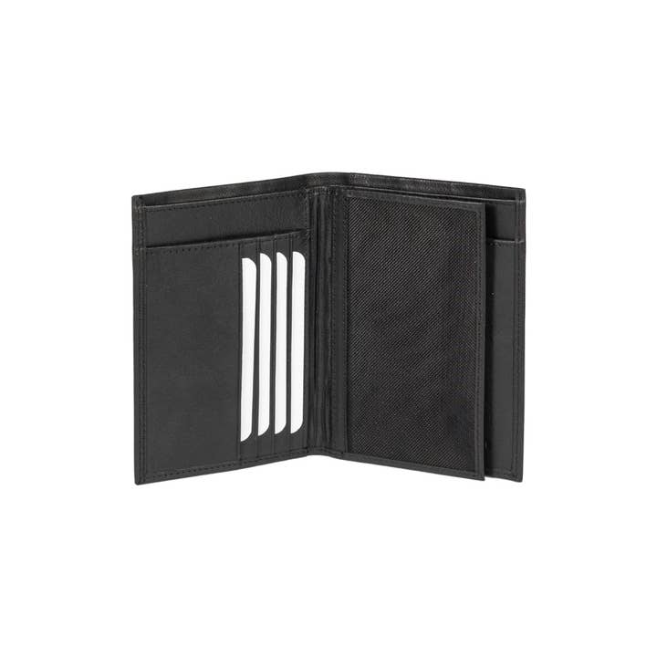Kaili mood / RENATO BORZATTA - Italy since 1978 - - Wholesale Wallet - Men's - RB12009A | Folded men's pocket wallet in genuine full-grain leather, with light grain. Color Black. RFID protection. Dimensions when closed: 9.5 x 13 x 2 cm. Packaging: Bottom/lid gift box1