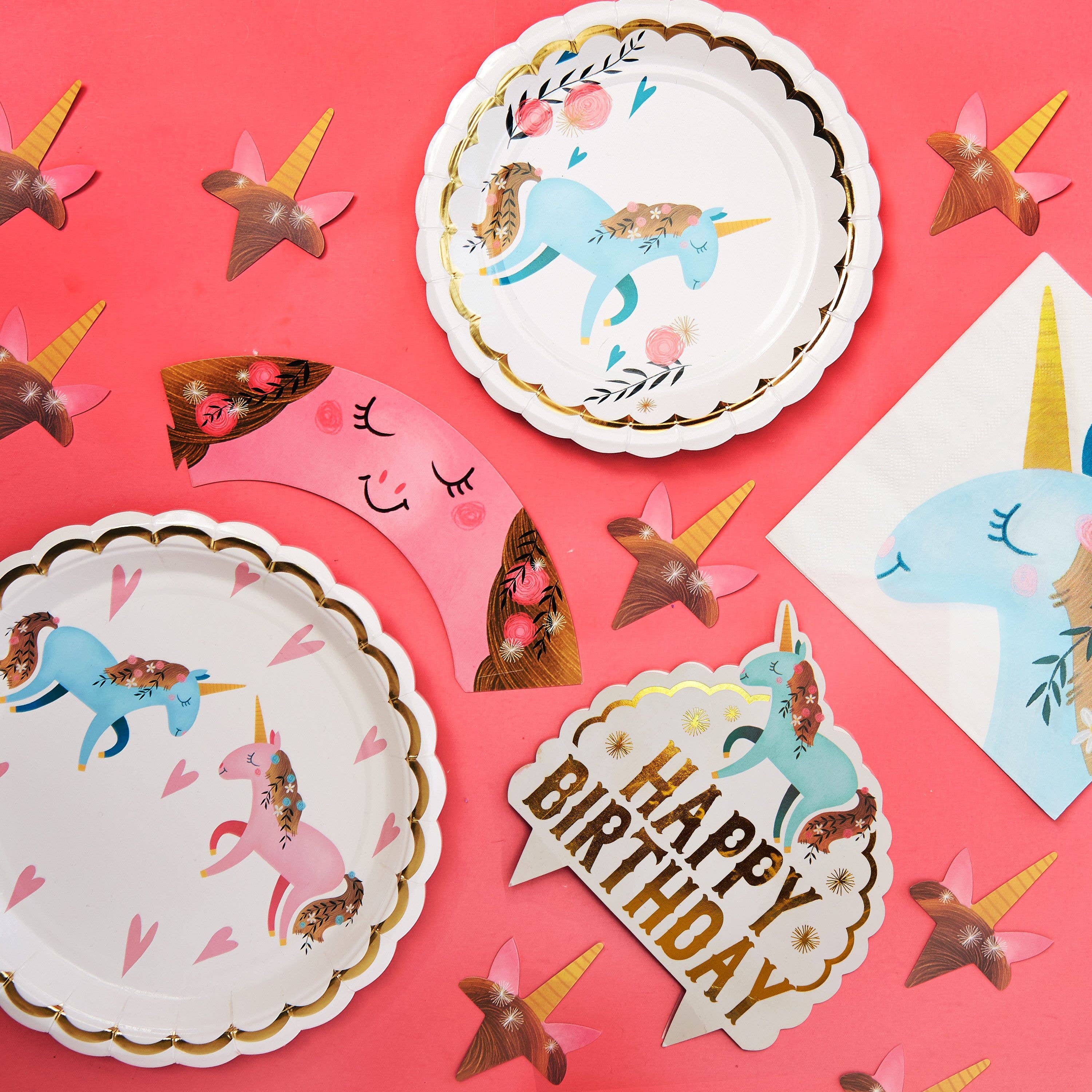 Party Squirrel - Wholesale Disposable Tableware Pack - Believe in Unicorn Party Supplies Set1