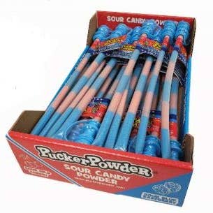Grandpa Joe's Candy Shop - Wholesale Hard Candy - Pucker Powder .56oz Tubes, 24ct