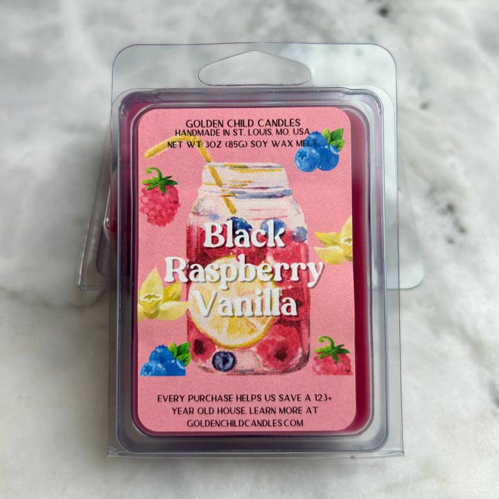 Black Raspberry Vanilla Wax Melt for wholesale by Golden Child Candles