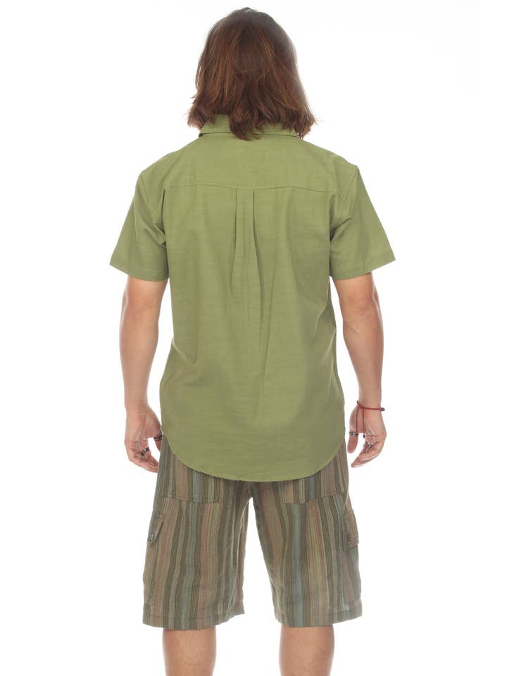 Lakhays Collection Inc. – Großhandel Hemd mit Button-down-Kragen – Herren – Herren-Kurzarmhemd aus Baumwolle mit Knopfleiste4