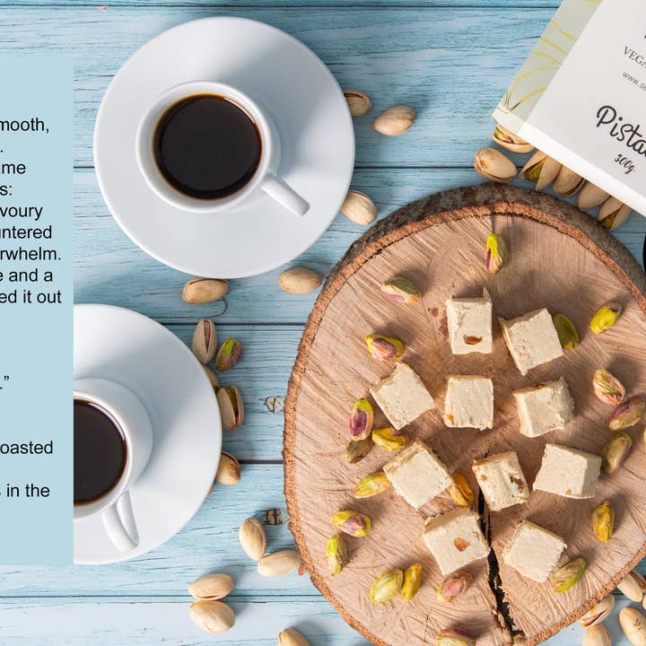 SESAME KINGDOM – wholesale Nut butter – Gourmet Halva | Tahini Delight - Pistachio 300g Box3