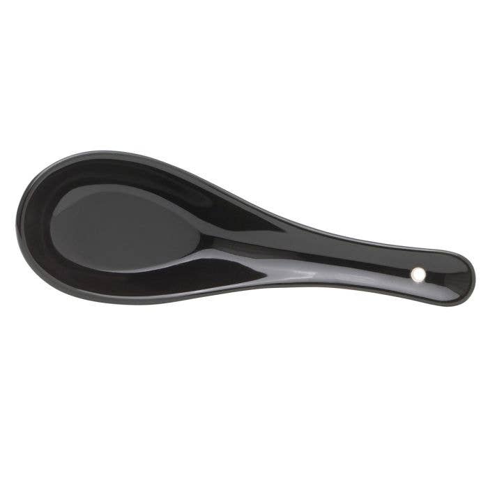 HIC - Harold Import Co. - Wholesale Kitchen Tool/Gadget - Helen's Asian KitchenSoup Spoon, Ceramic, Black1