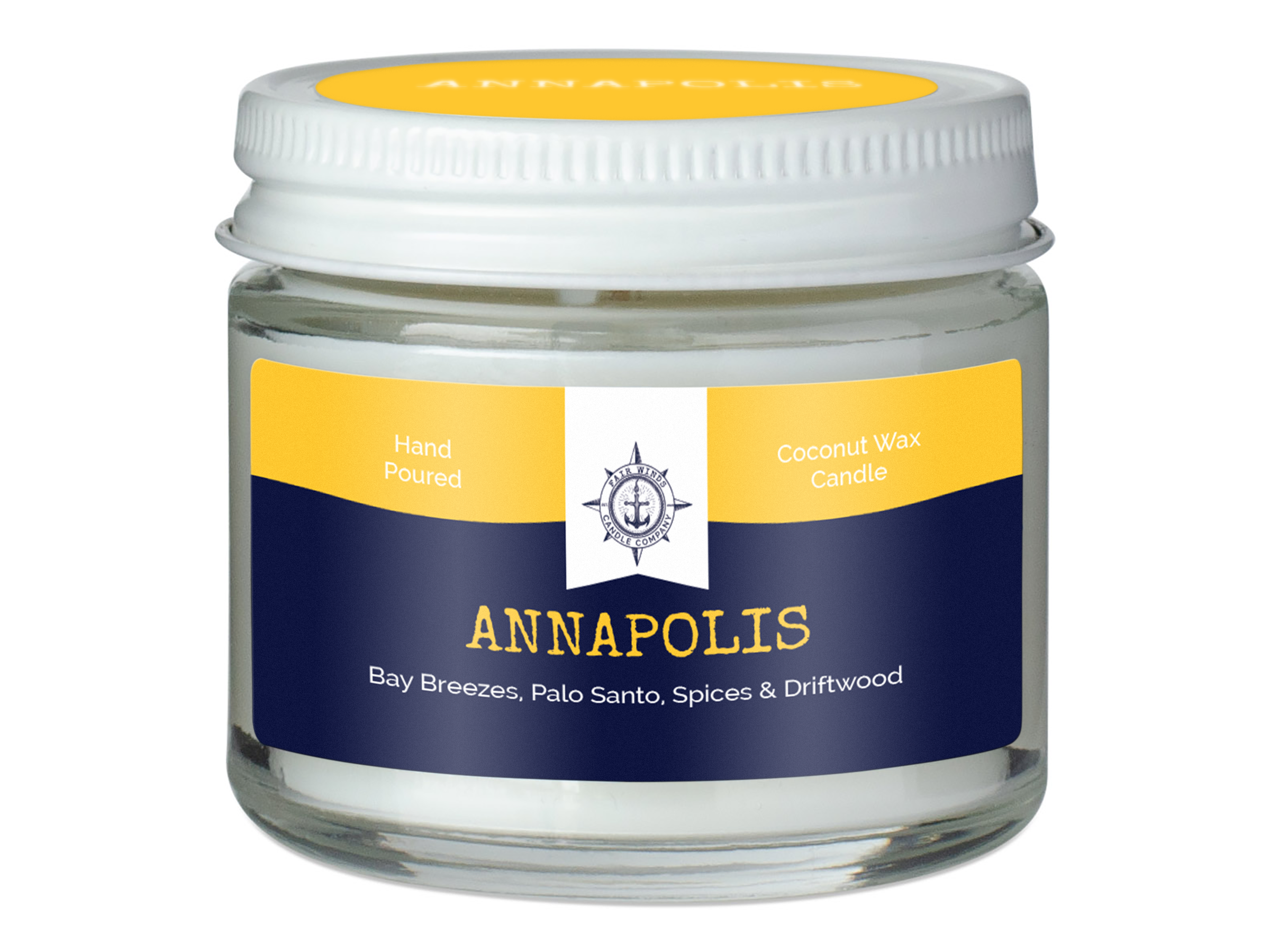 Fair Winds Candle Company - Wholesale Jar/Filled Candle - ANNAPOLIS mini candle0
