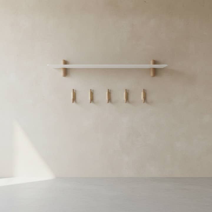 HOOK Mini, oak-brass for wholesale by Studio Nordhaven