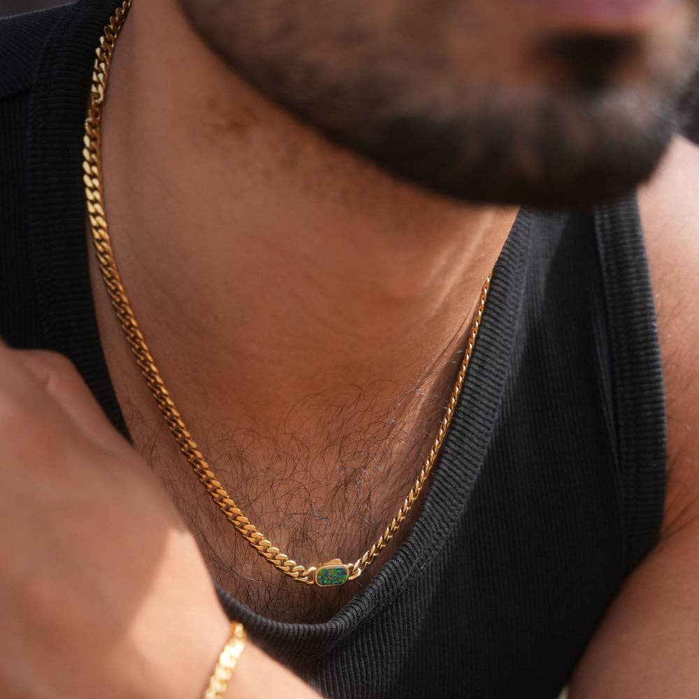 Opal Cuban Chain (5MM) - Gold for wholesale on Faire1