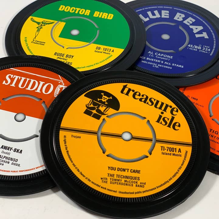 Popsters – wholesale Coasters – Reggae. Vinyl record label coasters. Popsters.0