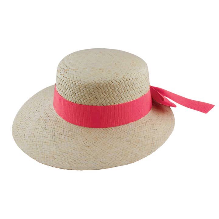 M BY FLECHET - Wholesale Straw Hat - Women's - STRAW HAT WITH RIBBON - 2ES21