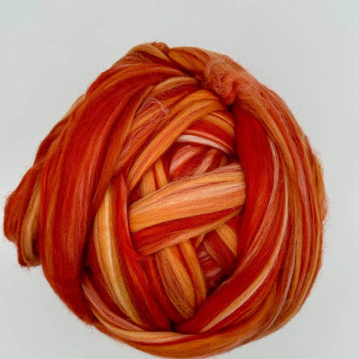Exotic Fiber - Wholesale Yarn - MIXED WOOL ROVING A25 VOLCANO