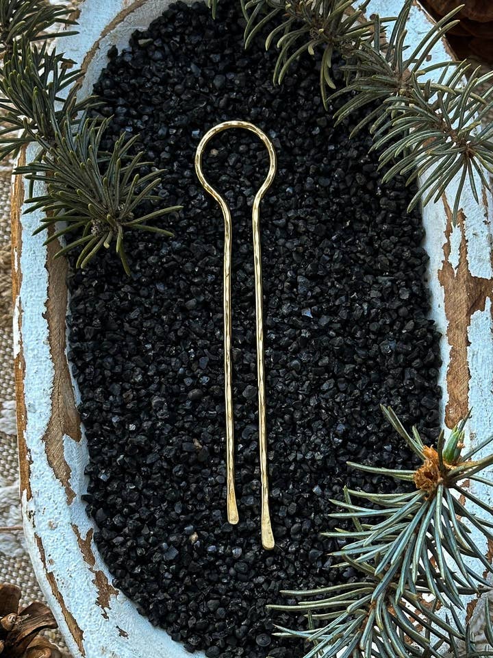Hairfork - Brass for wholesale by Basecamp Jewelry