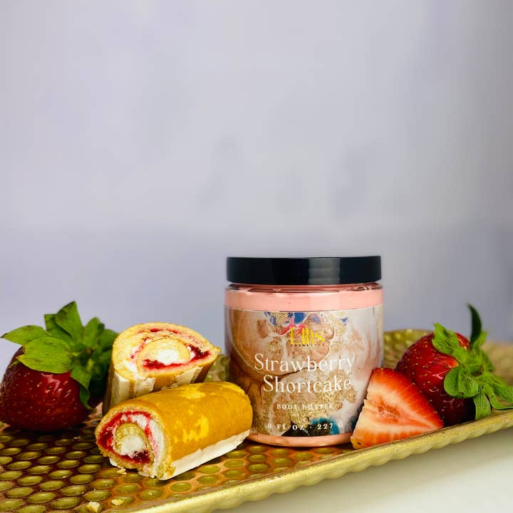 Jay Ellis Cosmetics – Bálsamo/manteiga corporal por atacado – Manteiga corporal morango2