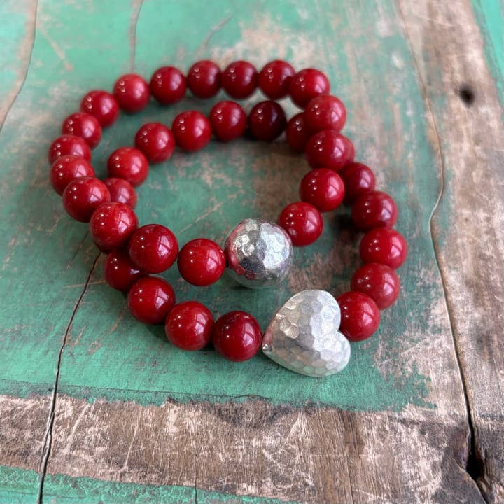 Love and Honor Jesus LLC - Wholesale Beaded Bracelet - Sterling Silver Coral Bracelets