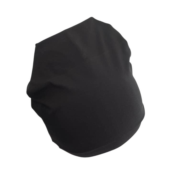 Black Autumn Beanie Hat, Elastic Cotton Chemotherapy Hat for wholesale by IamMe Store