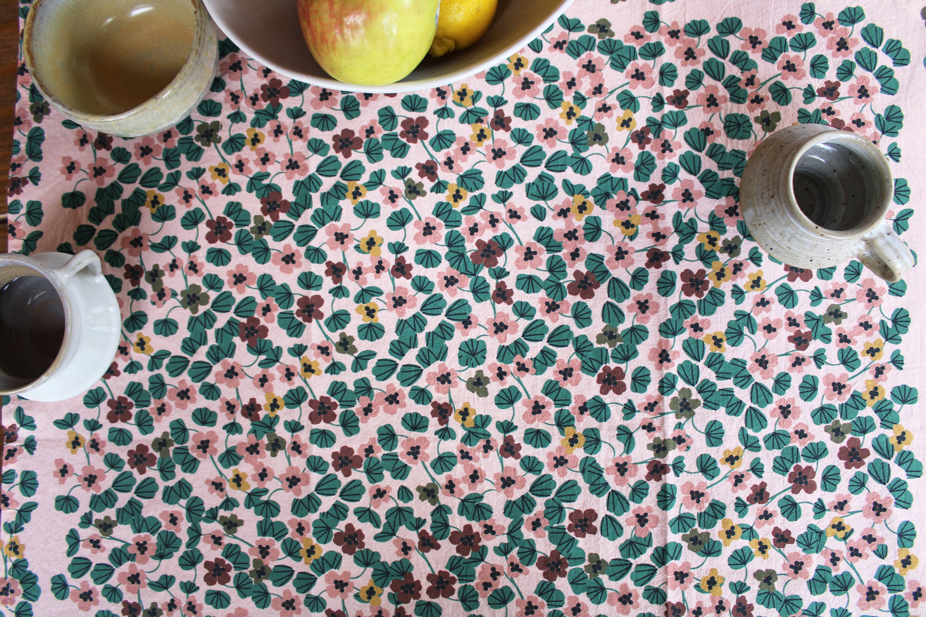 Leah Duncan - Wholesale Tea Towel - Nasturtium Art Tea Towel2