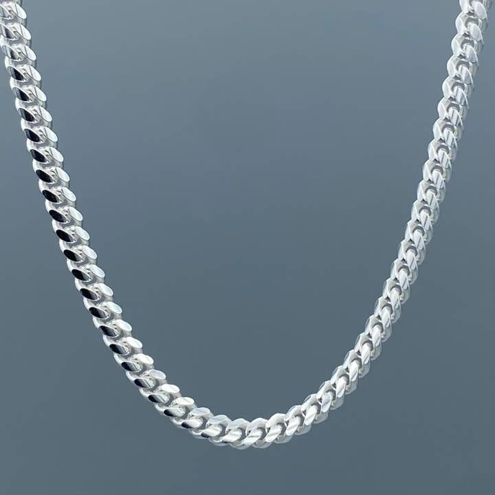 Something Silver – Engroshandel Led/kæde halskæde – 4 mm Sterling Sølv Miami Cubansk Kæde