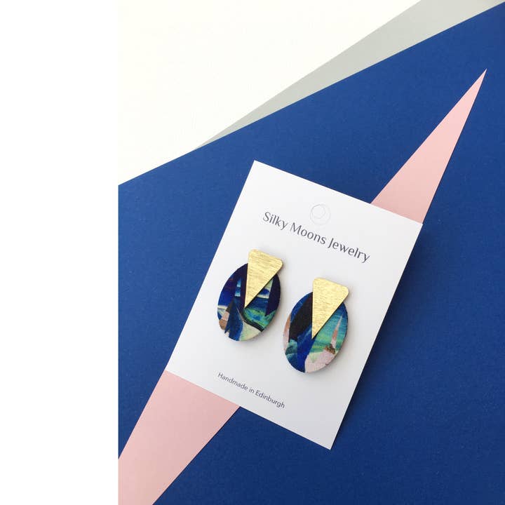 Silky Moons Jewelry – wholesale Stud/post earrings – Ellipse Stud Earrings12