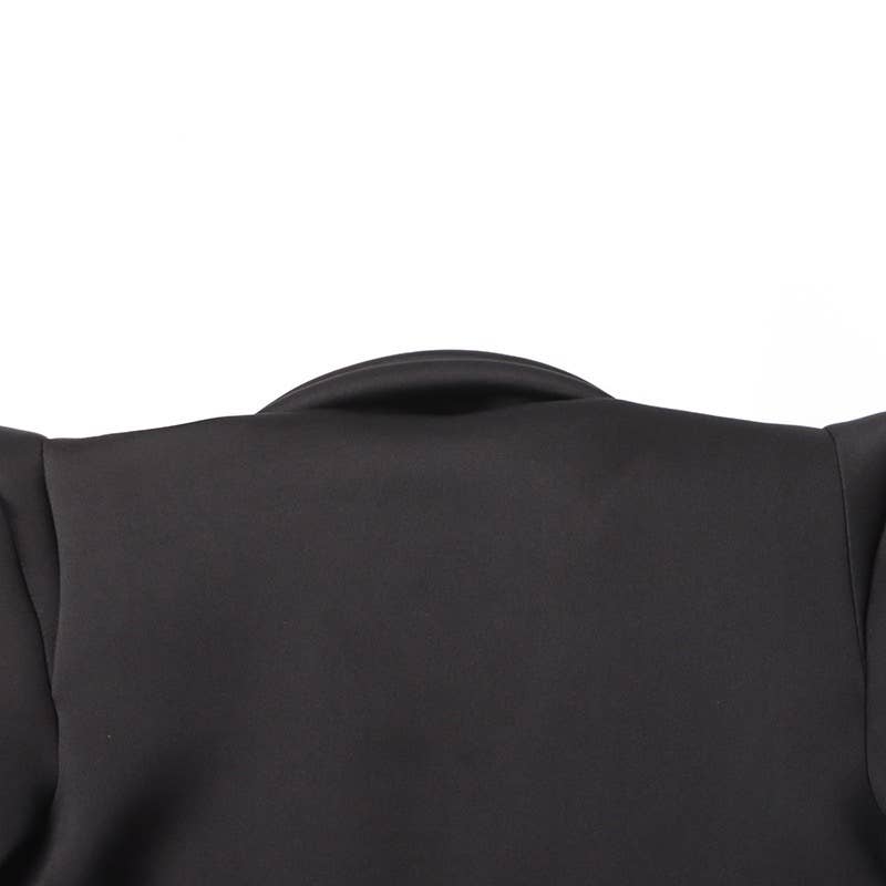 Preto Vestido tipo terno de cintura alta com detalhes em lantejoulas para venda a revendedores na Faire12