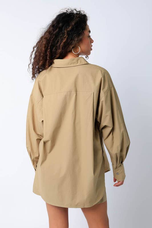 Olivaceous - Wholesale Button Down Shirt - Women's - Zaria Shirt5