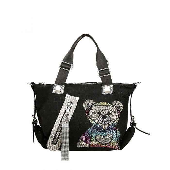 PEACH ACCESSORIES - Vendita all'ingrosso Tracolla - Donna - Borsa a tracolla alla moda con applicazione orsetto 602475