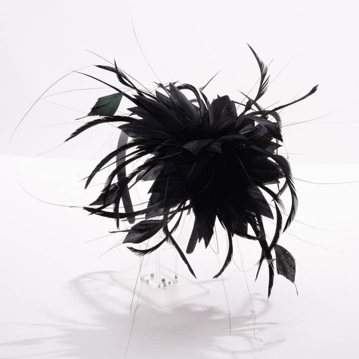 KaKyCo - Wholesale Fascinator hat – Women's - 7" Double Feather Fascinator, Hair Accessories | 5911H