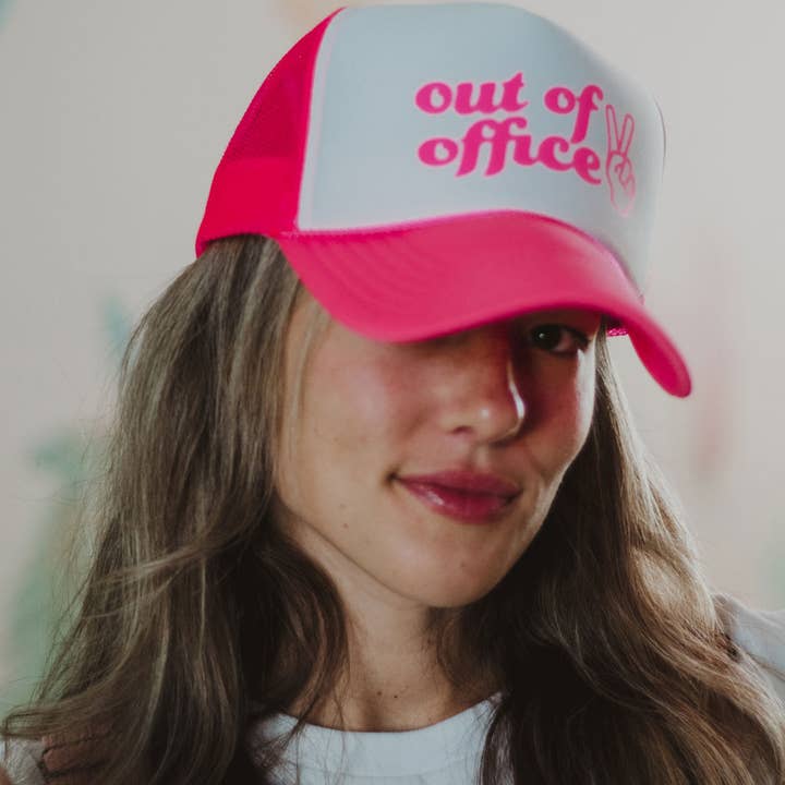 Out of Office DECAL Foam Trucker Hat for wholesale by Katydid