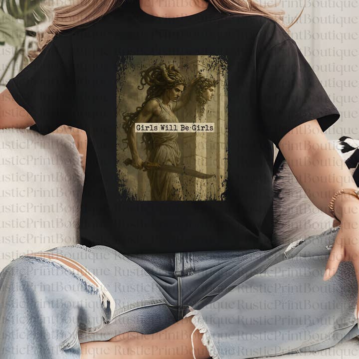 Vintage Mädchen Werden Mädchen Hexen-Shirt Halloween T-Shirt für den Großhandel von RusticPrintStudio