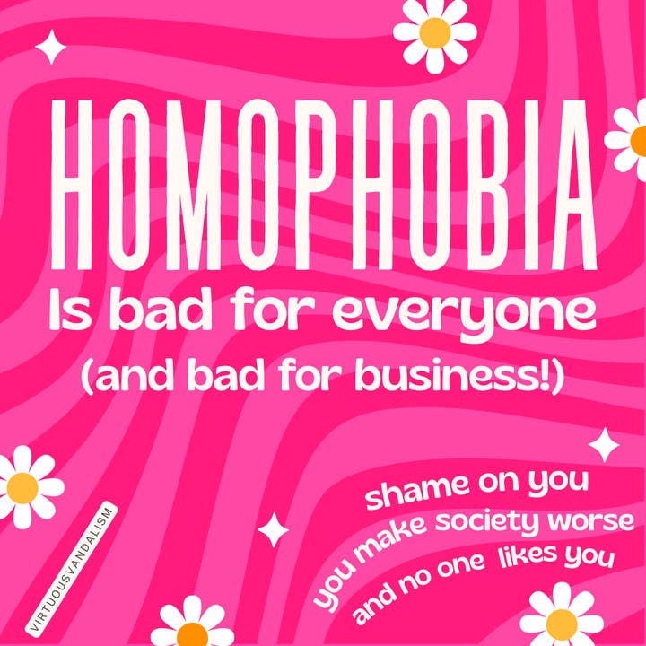 GetBullish – wholesale Sticky notes – Virtuous Vandalism “Homophobia is Bad” Sticky Notes2