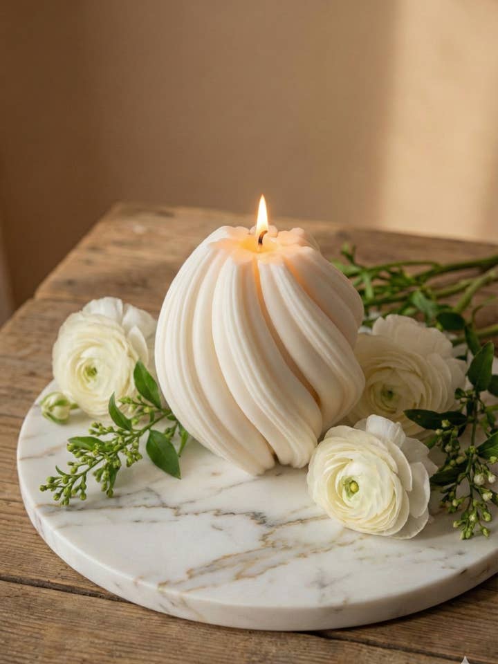 Vela aromática Swirl para venta al por mayor de Interlude Candles