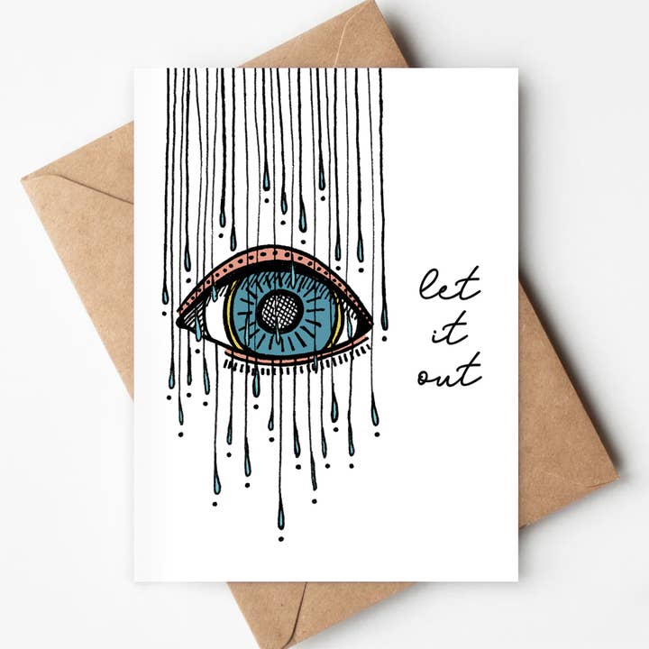 Let It Out Eco-friendly Card Sympathy Thinking of You for wholesale by Jenna's Doodles