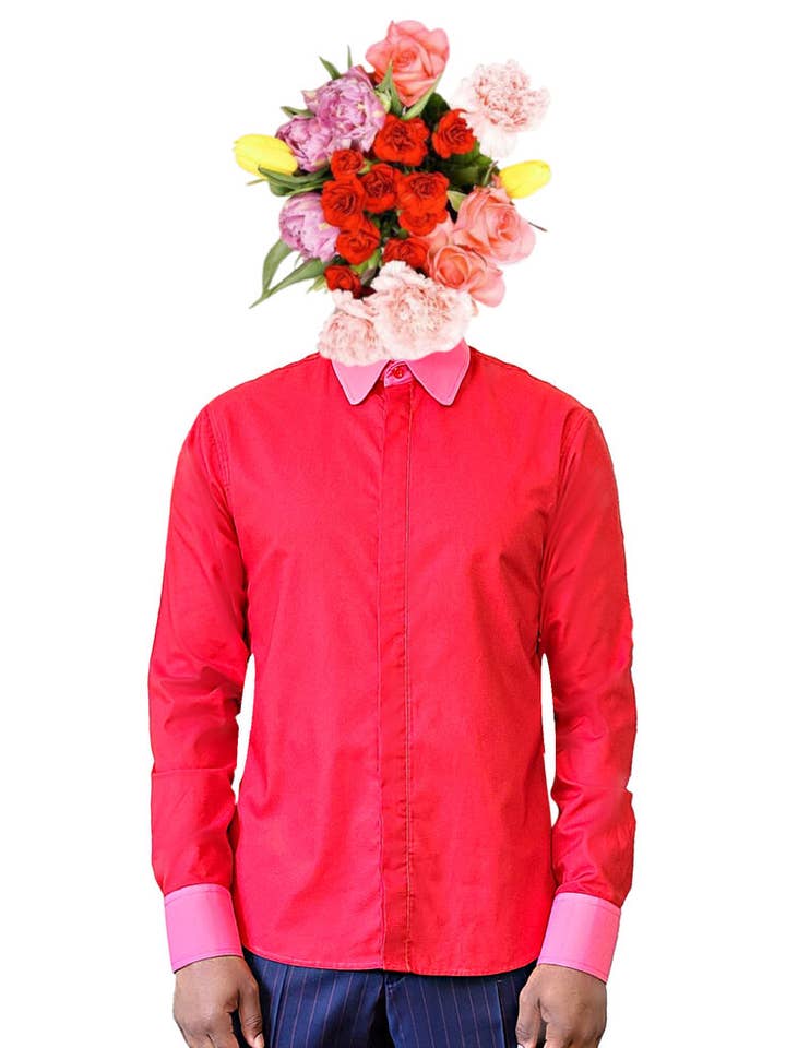 Cherry Sorbet Colorblock Shirt for wholesale by Isaiah Hemmingway
