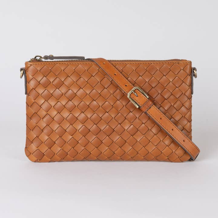 O My Bag - Venta al por mayor Bandolera - Mujer - Lexi - Cuero Clásico Tejido en Cognac0