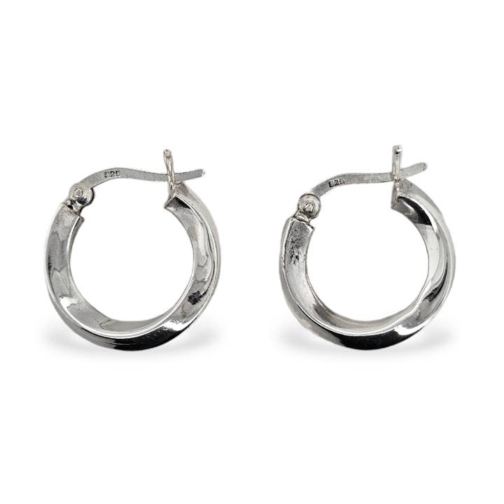 HOOPS S/S 4 X 20mm MED TWIST for wholesale by Mountain Creek Jewellery