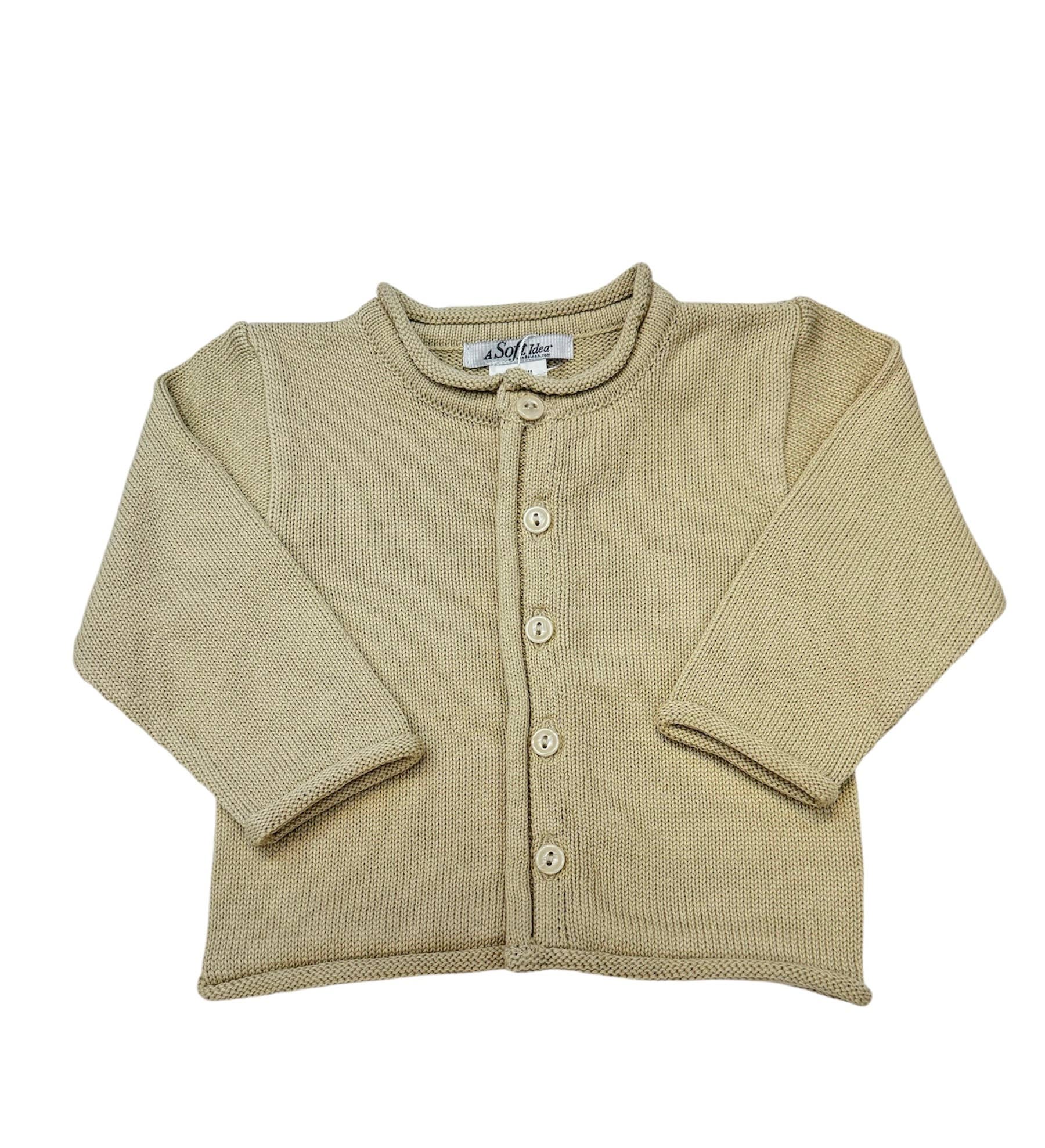 A Soft Idea - Wholesale Cardigan - Baby - 2814 - Rolled Edge Button Front Cardigan6