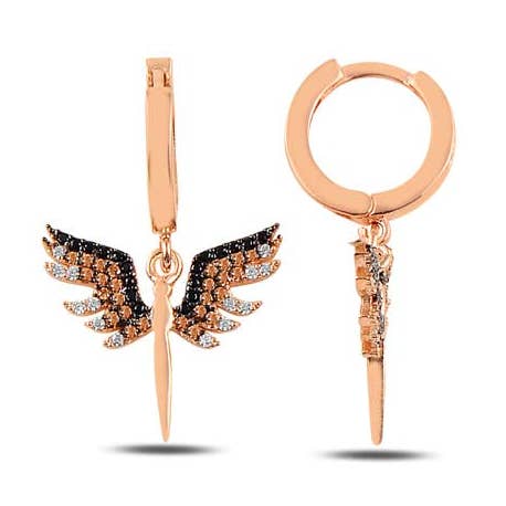 Pendiente Michael Rosa Negro Blanco para venta al por mayor de Valubia