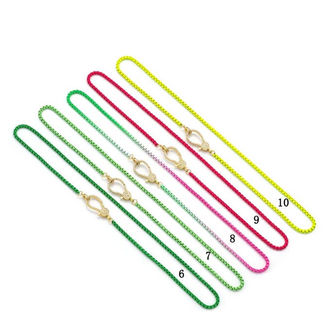 Emaille ketting ketting met gouden sluiting, Sku #EF182 voor wholesale door BestBeads&Beyond