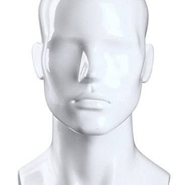 Only Hangers - Wholesale Mannequin - Male Gloss Mannequin Head