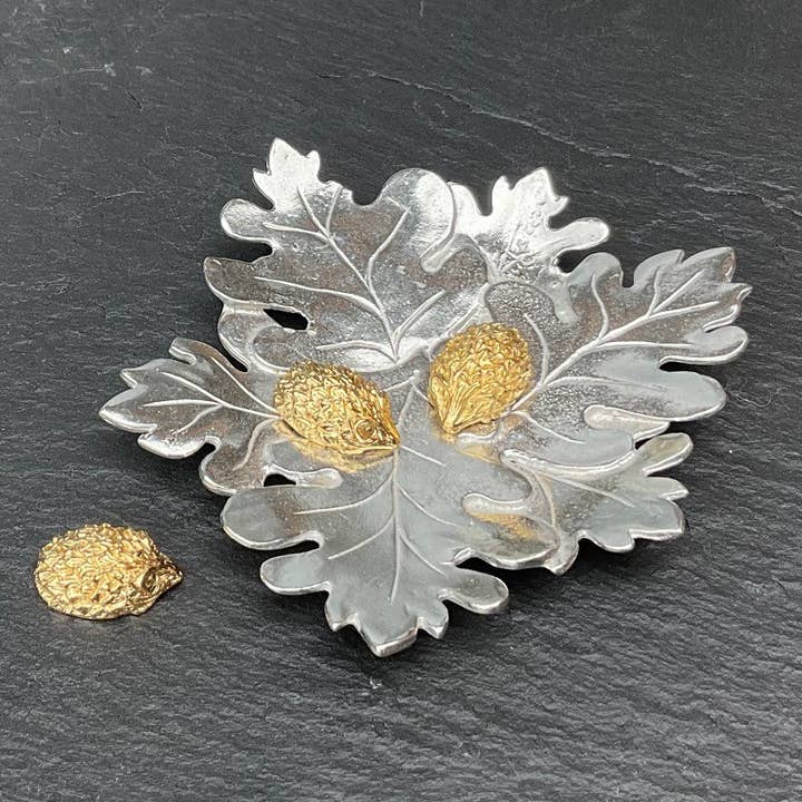 Hedgehogs & Oakleaf Trinket for wholesale by Compton & Clarke