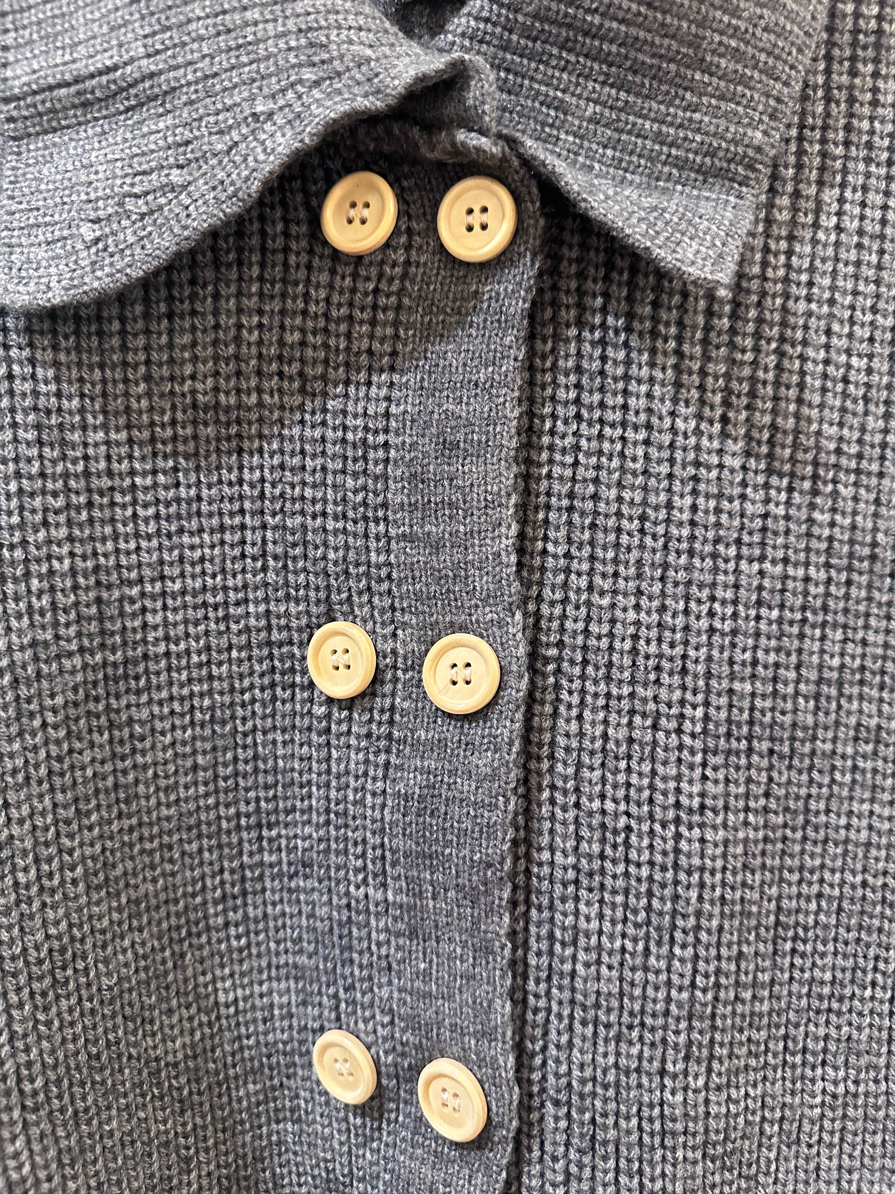 CCIC New York - Vente Cardigan – femme - Cardigan en maille à col polo, coupe ample à double boutonnage12