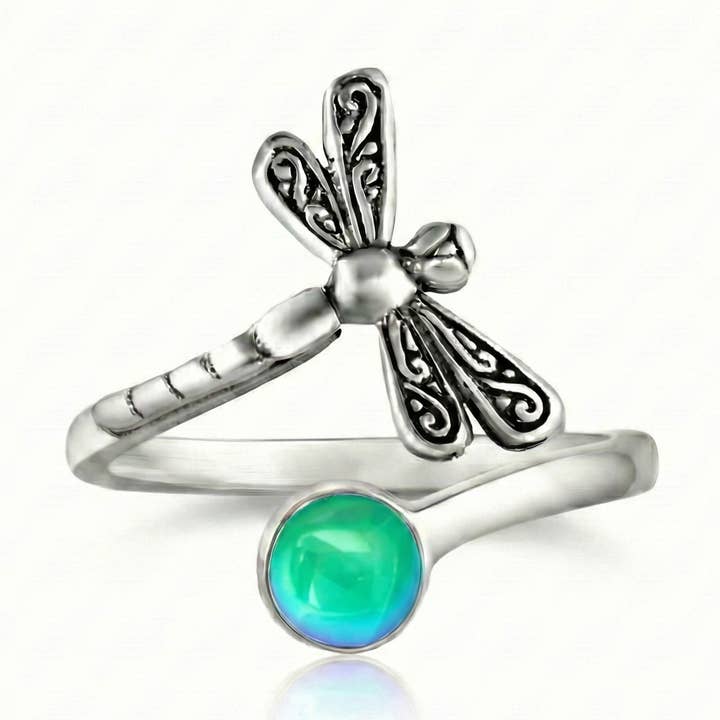 Dragonfly Ring for wholesale by LeightWorks - Aurora Crystal Jewelry