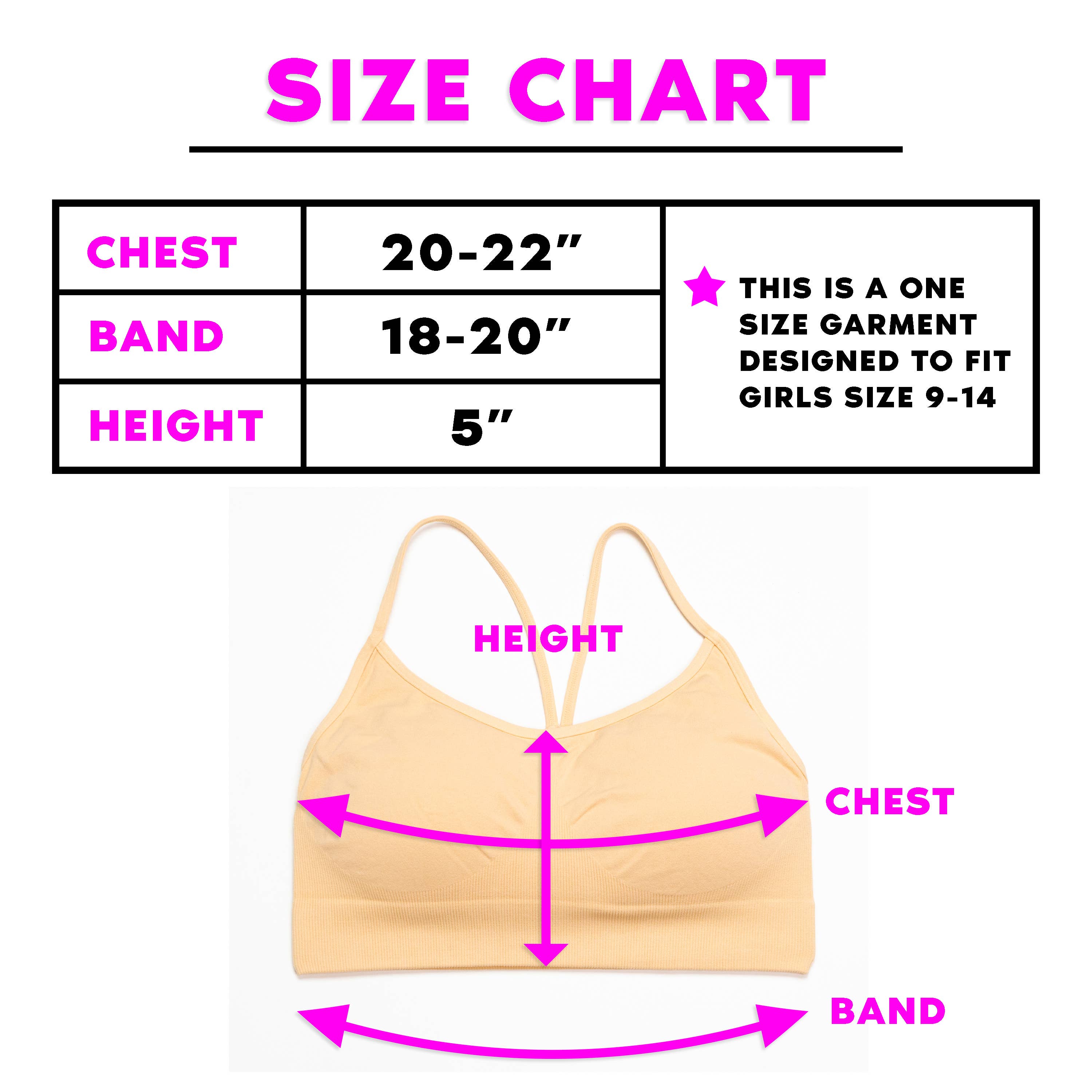 Malibu Sugar - Vendita all'ingrosso Intimo - Bambini - Reggiseno Racerback Cami Ragazze Taglia Unica2