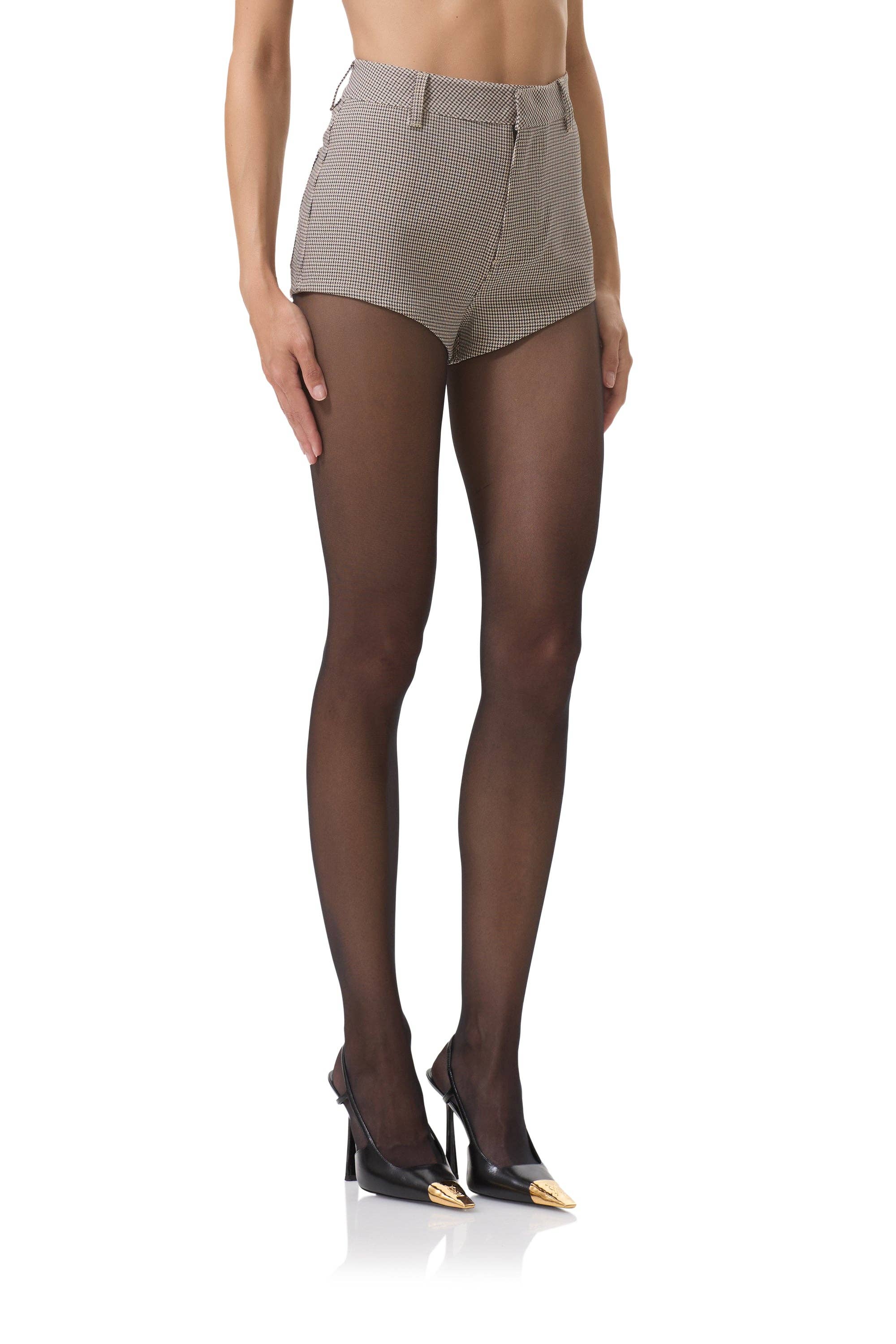 Beckham Short - Grey Houndstooth for wholesale on Faire3