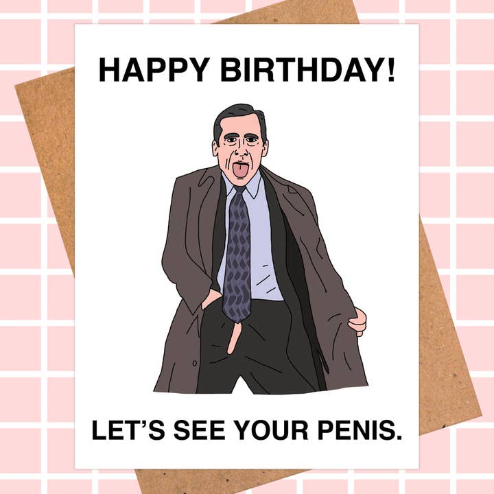 Cartão de Aniversário, Michael Scott, Cartão Engraçado do Escritório por atacado de Pop Hot Cards