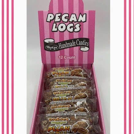 Dickies Candy Co - Wholesale Hard Candy - 96 ct Pecan Logs 2oz - Case of 8 caddies0