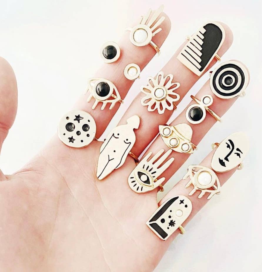 Therese Kuempel Jewelry - Wholesale Cocktail/Statement Ring - UFO Ring with Opal1