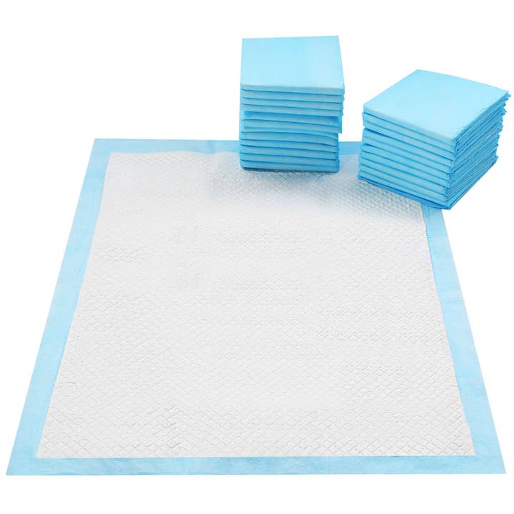 Blue White 50Pcs/Set Dog Training Pads Puppy Pee Pads Cat Wee Mats Potty-Train 24x18In M for wholesale on Faire8