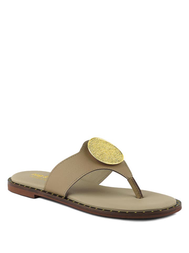 KATHLEEN Embellished Slip-On Thong Sandals for wholesale by Rag Company