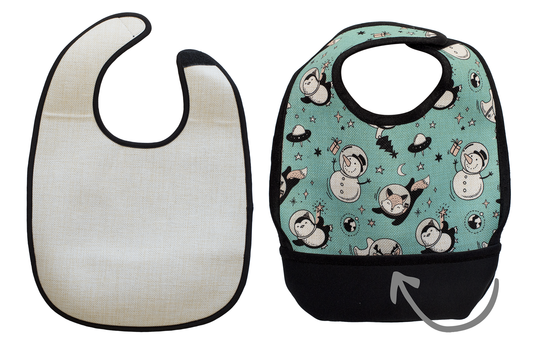 Hogg Outfitters - Wholesale Baby Bib - Baby - SUBLIMATION BABY BIB W/ SPILL POCKET2