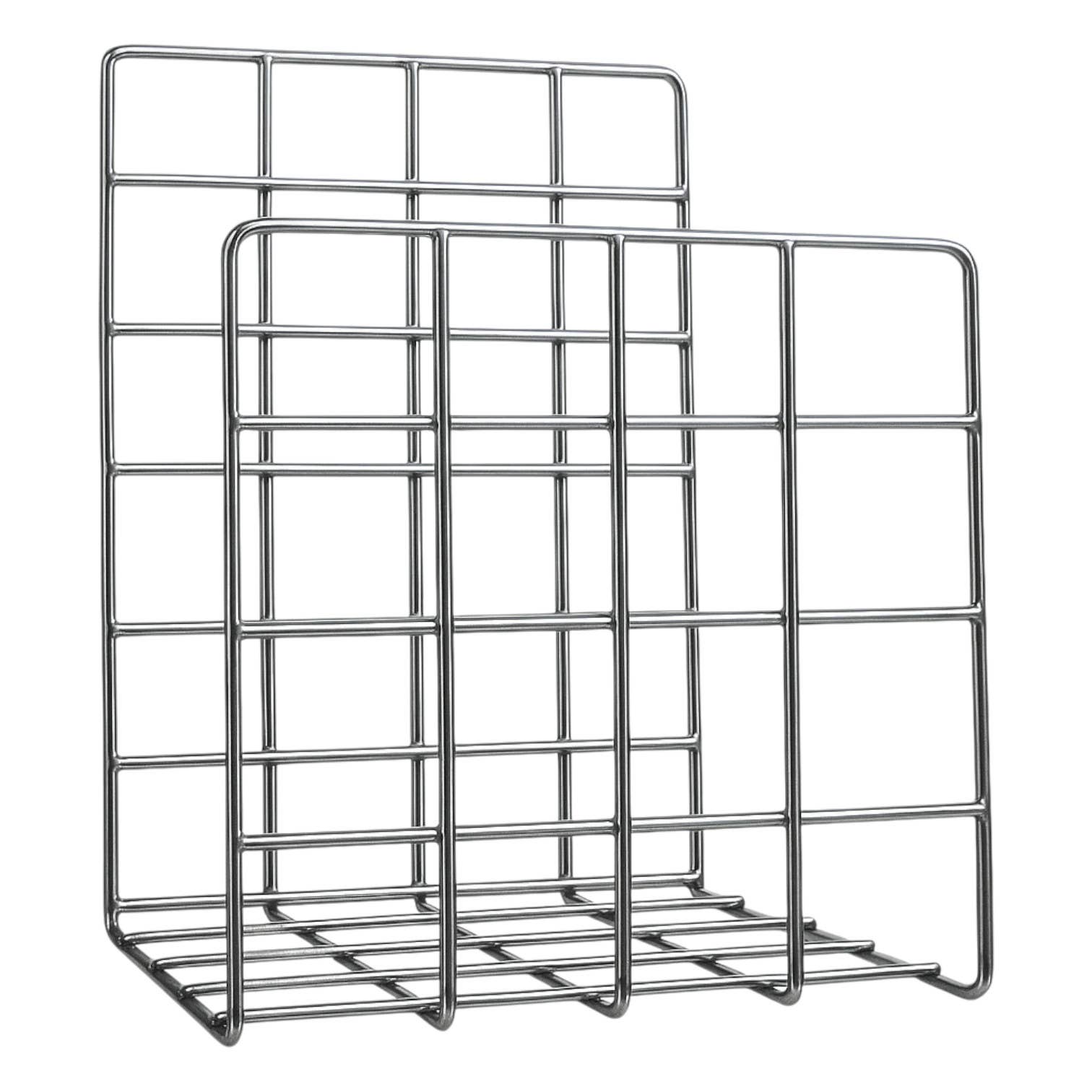 Olio - Wholesale Magazine Rack - Churvy Record & Book Storage Stand (Chrome Wire Rack)5