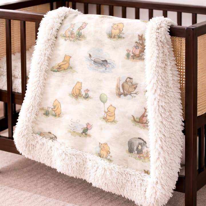 Blankie- Pooh and Friends for wholesale by Buddha Babe Co