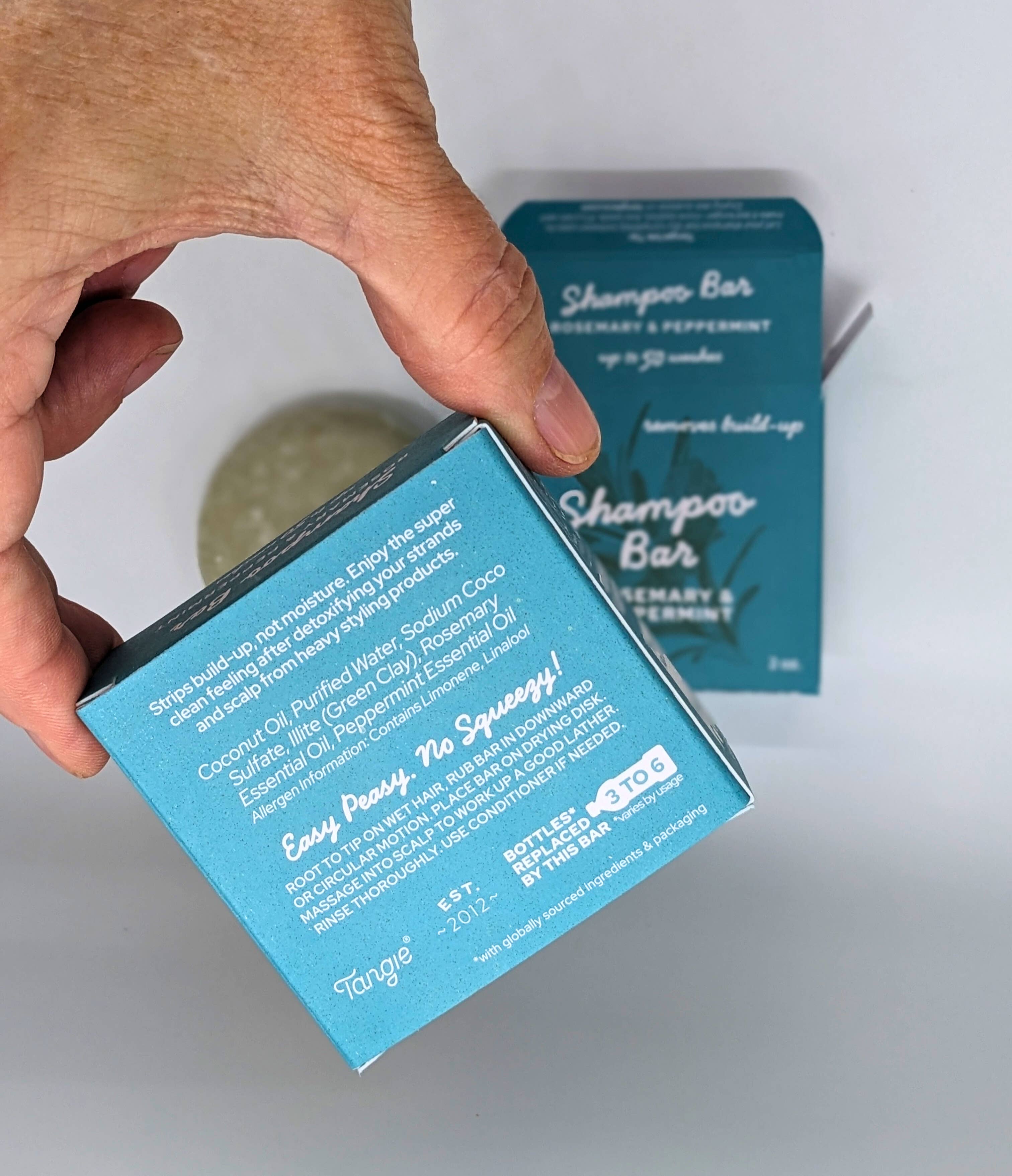 Tangie LLC - Wholesale Shampoo Puck/Solid Shampoo - Tangie Rosemary Mint Shampoo Bar Natural, Zero Waste & Vegan1